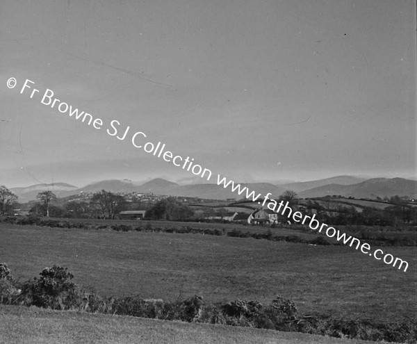 COUNTY DOWN LANDSCAPES WITH MOURNE MOUNTAINS FROM SOUTH WEST OF RATHFRILAND